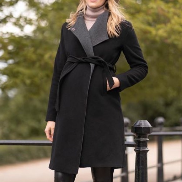 Seraphine Wool Cashmere Black Maternity 